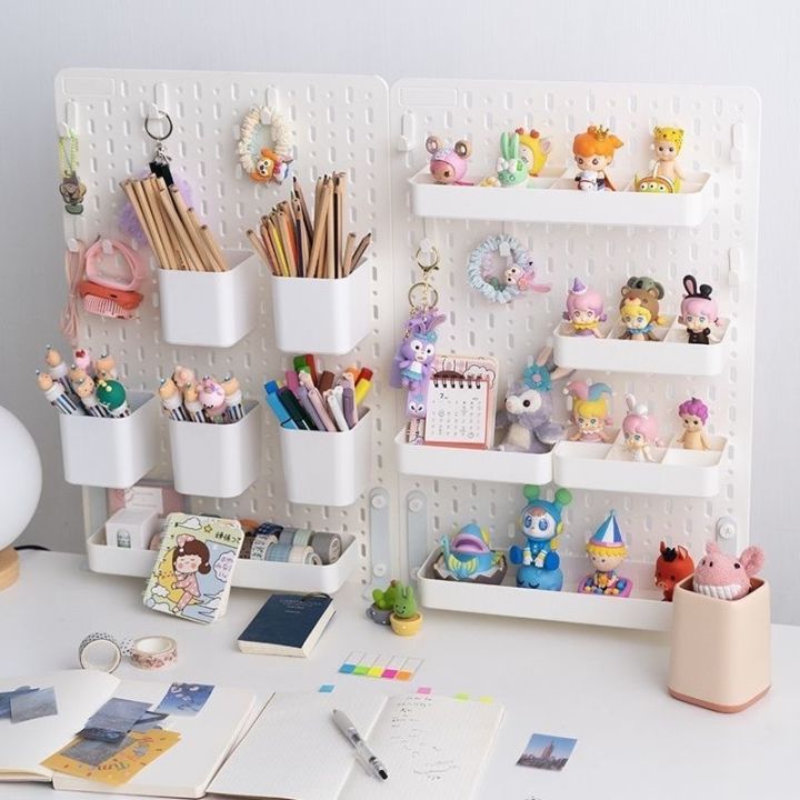 【ppdd】 PegboardDIY Peg Board Desk OrganizerWall Shelf No DrillHome