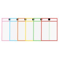 PVC Transparent Write And Wipe Drawing Board Dry Brush Bag File Pocket For Teaching Kids Pastels Reusable Dry Erasable Pockets