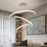 Led Pendant Light Modern Ceiling Pendant Lamp For Living room Dining room Kitchen Hanging Lamp Black White 4rings 40 60 80 100cm