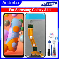 Ansimba จอ6.4นิ้วสำหรับ Samsung Galaxy A11 SM-A115F ชิ้นส่วนจอสัมผัสแอลซีดีของเครื่องแปลงดิจิทัลอะไหล่ซัมซุง Samsung Galaxy A11แอลซีดี A115