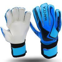 Soccer goalkeeper gloves ถุงมือผู้รักษาประตู ถุงมือโกล 1 คู่ ถุงมือผู้รักษาประตูสีฟ้า