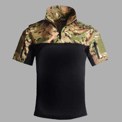 Tactical Military Uniform Camo Army Combat T Shirt Shirts Rapid Assault Short Sleeve Polo Battle Strike Paintball NEW