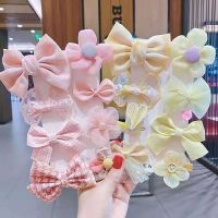 1Set Children Barrettes Hair Accessories Korean Hair Clips Girl Bow Flowers Cute Headdress Accesorio Para El Cabello