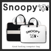 Snoopy กระเป๋าแล็ปท็อปหลายชั้น Tote 15นิ้ว13นิ้ว14นิ้วความจุขนาดใหญ่กันฝุ่นกันน้ำการ์ตูน