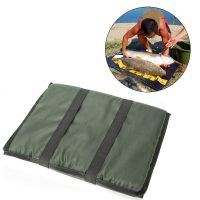 Carp Fishing Quick Fish Folding Unhooking Mat 3-Layer Folding Fish Sponge Pad Multi-Purpose Seat Cushion Protection Cushion + Fishing Fait Storage Box Set Foldable Carp Fishing Mat Kits