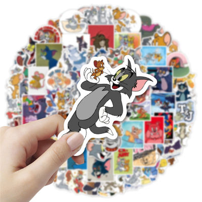 100 Zhang Does Not Repeat Cat and Mouse Stickers Tom Jerry Classic Anime Waterproof Graffiti Decoration Childrens Stickers