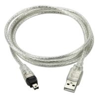 USB ชายไปยัง Firewire IEEE 1394 4Pin ตัวผู้อะแดปเตอร์สายไฟสายเคเบิลหมึกสำหรับ DCR-TRV75E DV