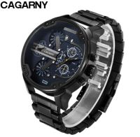 ⌚Cagarny นาฬิกาควอทซ์สำหรับผู้ชายนาฬิกาข้อมือควอทซ์ทหารหรูทหาร Relogio Masculino แบบลำลองสำหรับผู้ชายนาฬิกาสแตนเลส