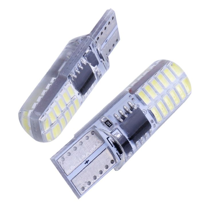 2pcs-t10-w5w-strobe-แฟลชซิลิโคนเจล-led-light-194-168-3014-24led-led-กะพริบหลอดไฟไฟ12v-2รุ่นไฟมอเตอร์-light