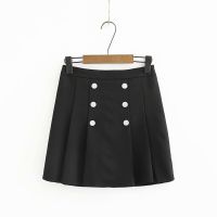 【มีไซส์ใหญ่】Plus Size Womens 2XL-5XL Mini Skirts Solid Elastic Waist Flared Female Summer Skirts