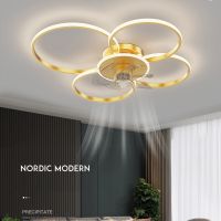 Ceiling Fan Lamp 2022 New Living Room Modern Bedroom Light Luxury Invisible Ceiling Fan Dining Room Lamp with Fan Integrated Exhaust Fans