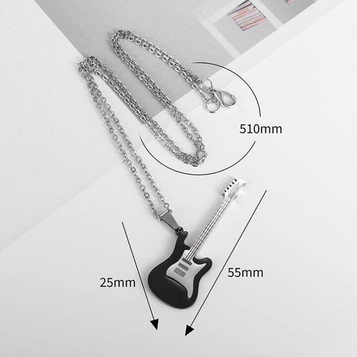 men-and-women-fashion-jewelry-stainless-steel-rock-electric-guitar-bass-pendant-necklace-for-music-lovers-jewelry-gifts