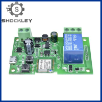 DC5V USB กันกระแทก12V 32V EWeLink สวิตช์แบบ Wifi โมดูลรีเลย์สากล1CH รีโมทคอนโทรลโทรศัพท์จับเวลาสวิตช์ไร้สาย