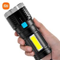 sell well feytu308 - / Xiaomi 4-Core Super Bright ไฟฉาย USB ชาร์จกลางแจ้งแบบพกพาตั้งแคมป์สปอตไลแสดงแบตเตอรี่ซังไฟฉาย LED