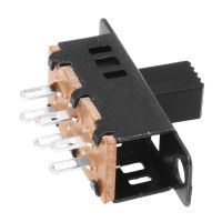 10Pcs High Knob 6 Pin 3 Position DPDT Panel Slide Switch 0.5A 50V DC