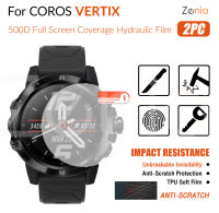 Zenia 2ชิ้น HD เต็มหน้าจอโค้งขอบเต็มครอบคลุมฟิล์มป้องกันสำหรับ COROS VERTIX Adventure Watch การผจญภัยนาฬิกาสมาร์ทดู HD 9H แตกการมองไม่เห็น TPU Soft ฟิล์มฟิล์มป้องกันการระเบิดป้องกันรอยขีดข่วนฟิล์ม