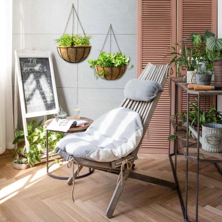 like-activities-hangingplant-basket-wrought-iron-artflowerpot-rattan-pots-planter-outdoor-yard-balcony-wall-decor