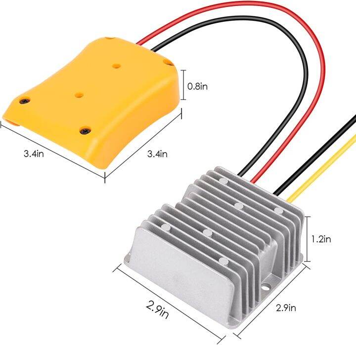 หม้อแปลงแรงดันไฟฟ้า-dc-สำหรับ-dewalt-20v-ถึง12v-ท่าเรือพลังงาน180w-อินเวอร์เตอร์-diy-อะแดปเตอร์เพิ่มบัคอัตโนมัติ