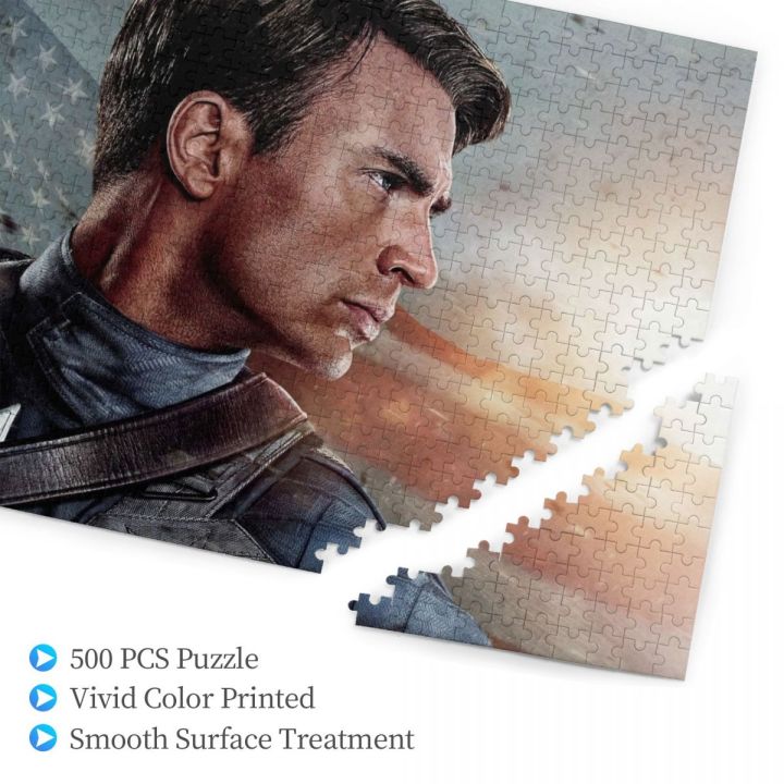 captain-america-the-first-avenger-2-wooden-jigsaw-puzzle-500-pieces-educational-toy-painting-art-decor-decompression-toys-500pcs