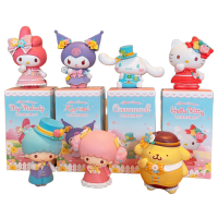 ของแท้ Sanrio อะนิเมะ Kuromi Melody Hello Cinnamoroll ดอกไม้ Season Series Action Figures ของเล่นตกแต่งกล่องสำหรับ Gift