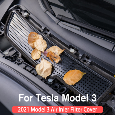 รถ Air Flow Vent ฝาครอบ Melt-Blown Air Inlet Air Filter Trim อุปกรณ์เสริมสำหรับ Tesla รุ่น3 2016 2017 2018 2019 2020 2021