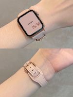 เหมาะสำหรับสาย Apple applewatch7/8 สายหนังคุณภาพสูงฤดูใบไม้ร่วงและฤดูหนาวของผู้หญิงรุ่น iwatch65432SE