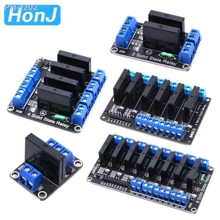 ☃ ㍿ Relay Module Solid State High Level 5V 12V 24V DC 1 2 4 8 Channel ...