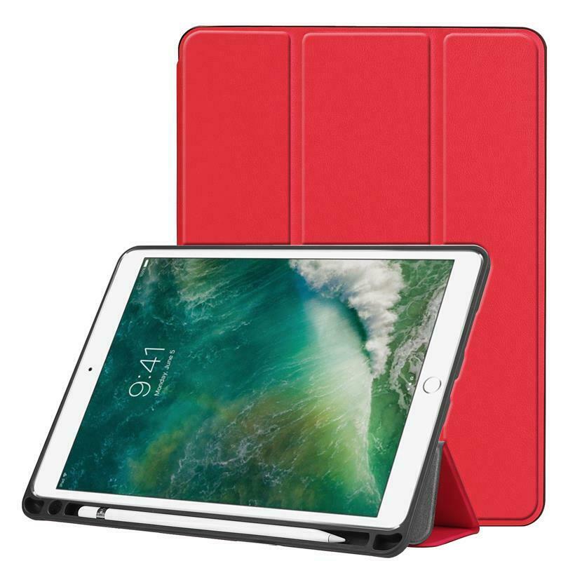 Retro Style Protective Cover - Red Multi-Angle Bracket Cover Smart Protective Case for The Second/Third/Fourth Generation Auto Sleep/Wake SmartDevil Case for iPad 2 3 4