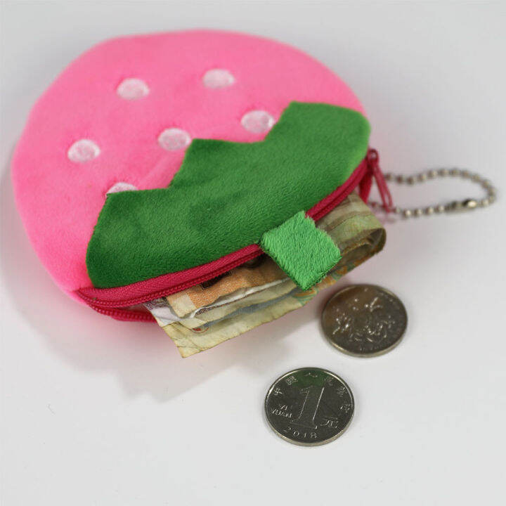 zipper-coin-wallet-for-girls-coin-purse-for-women-fruit-wallet-lovely-plush-key-bag-watermelon-coin-purse