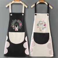 New Waterproof Ctue Rabbit Apron Kitchen Aprons for Women Men Cooking Female Adult Waist Thin Breathable Male Work Aprons