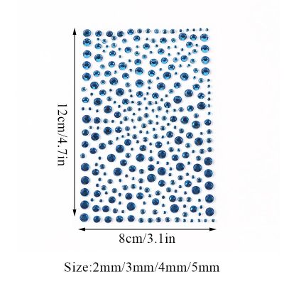 ‘；【-； 12 Colors Party Festival Decoration  Body Colored Diamonds Jewels Stickers 437 Pcs/Sheet Self Adhesive Eye Shadow Diamonds