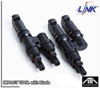 ข้อต่อ MC4 MC4 Branch CONNECTOR Pair เข้าสาย1 คู่ MC4 Connector 1 to 2 ตัวต่อขนาน แผงโซล่าเซลล์แบบ