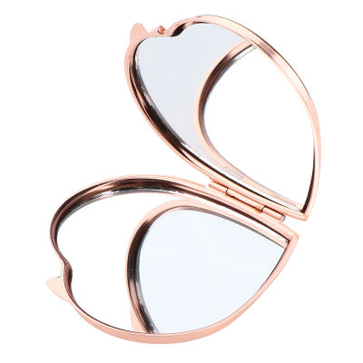 Heart Shaped Double Sided Compact Mirror Small Handheld Makeup Mirror for Pocket Purse or Travel Women Girl Mirror Mirrors