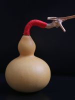 [Wolong] Fulu Bandai attracts wealth and treasures iron-clad gold faucet real gourd small tea pet play with text pieces