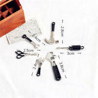 Dollhouse Miniature Accessories Scene Model Alloy Tool Mini Wooden Toolbox Set