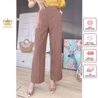 Basic Chu CH BROWN high-waisted womens trousers in BROWN