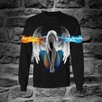 [In stock] 2023 design PRIA Guardian ANGEL Long Sleeve T-Shirt/ANGEL Wing Print Long Sleeve T-Shirt/Cool TRENDY T-Shirt /VIRAL T-Shirt/TRENDY Mens T-Shirt/TRENDY T-Shirt/DISTRO T-Shirt/UMI CLOTHING，Contact the seller for personalized customization of the