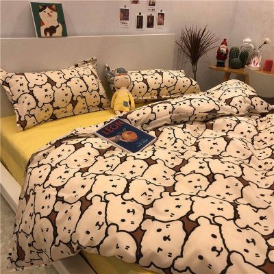 Cartoon Rainbow pattern Bedding Sets 34pcs Childrens Boy Girl And Adult Bed Linings Duvet Cover Bed Sheet Pillowcase bed set