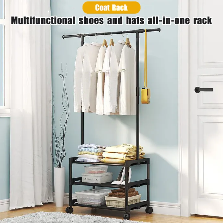 2/3 Layer Multifunctional Shoe Hat Clothes Rack Organizer Simple Floor