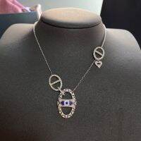 New Arrival Silver Color Necklaces Women High Quality Blue Zirconia Oval Devil Eyes Necklace Jewelry Gift Zk30