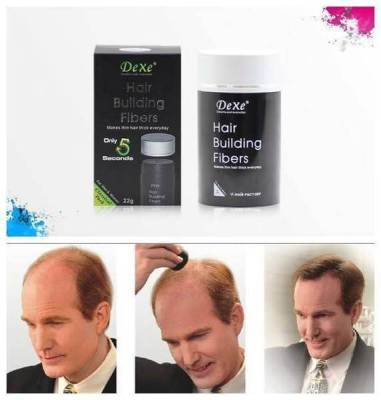 Dexe Hair Building Fiber ไฟเบอร์เพิ่มผมหนา ปิดผมบาง ขนาด 22 กรัม (สีดำ)