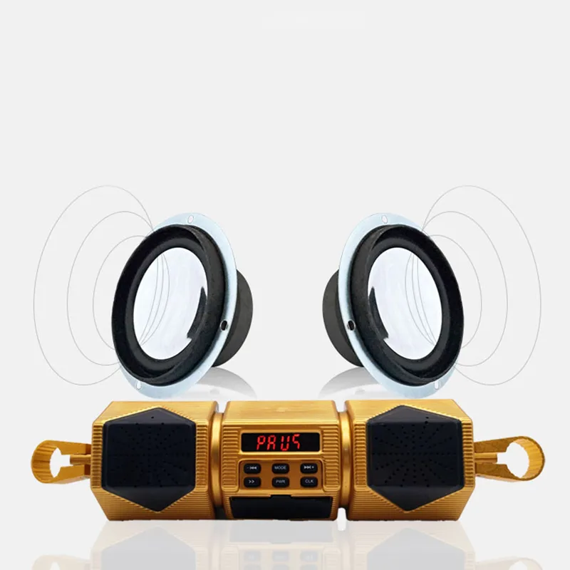 Motorcycle Speaker Music FM Radio Waterproof Adjustable Bracket