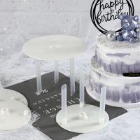 Multi-Tier Cake Decorating Stand Frame Round Cake Stand Dessert Stand Spacer Stacking Stand for 4/6/8/10 Inch Cake Baking Tools