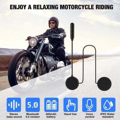 HM-1 Motor Helmet Headset Bluetooth V5.0 Motorcycle Wireless Stereo Earphone Speaker Support Handsfree Mic Voice Control