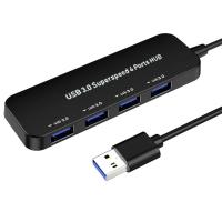 [HOT HAIXWLXKWW 589] Thin USB 3.0 HUB 4 Port High Speed Hub Splitter สำหรับอุปกรณ์อะแดปเตอร์เดสก์ท็อปแล็ปท็อป