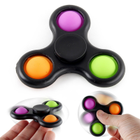 Push Pop Bubble Sensory Fidget Toy 2 In 1 Fidget Hand Spinner Early Educational Mini Simple Sensory Fidget Toy Stress Relief