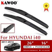 I40ฮุนไดสำหรับ Kawoo 26 "16" รถทำความสะอาดกระจกหน้ารถ Wiper Karet ธรรมชาติใบมีด2011 2012 2013 2015 2016พอดีกับตัวคุณ