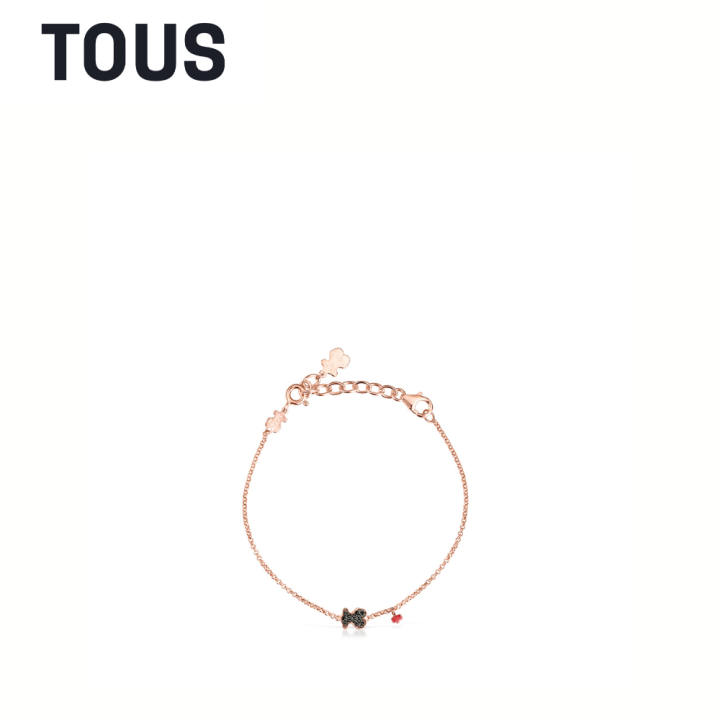 TOUS Basics Rose Vermeil Silver Bracelet extension