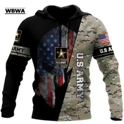 WBWA เสื้อถักแบบสวมหัวแฟชั่นทหารสูทกองทัพทหาร,ใหม่2023เสื้อฮู้ดดี้ลำลองพิมพ์ลาย3DPrint สำหรับผู้ชาย/ผู้หญิง
