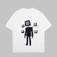 Fashion (ฟรีชื่อ) เสื้อยืด พิมพ์ลายตัวละคร SKIBIDI TOILET "TV MAN" พรีเมี่ยม สําหรับเด็ก T Shirt